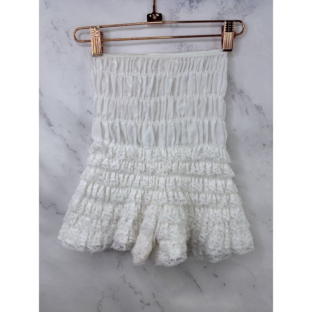 Vintage 60s Ruffled Bloomers kawaii White Pettipants M Coquette Poofy Ruffle - Picture 2 of 16